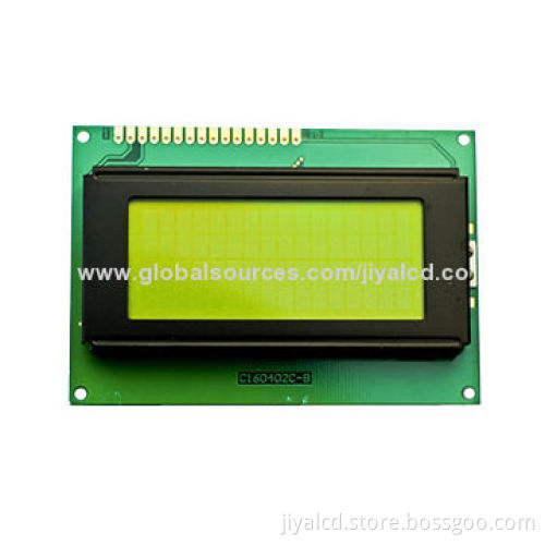 Character Dot-matrix LCD Module, STN, Yellow-green, Positive, Transflective, COB